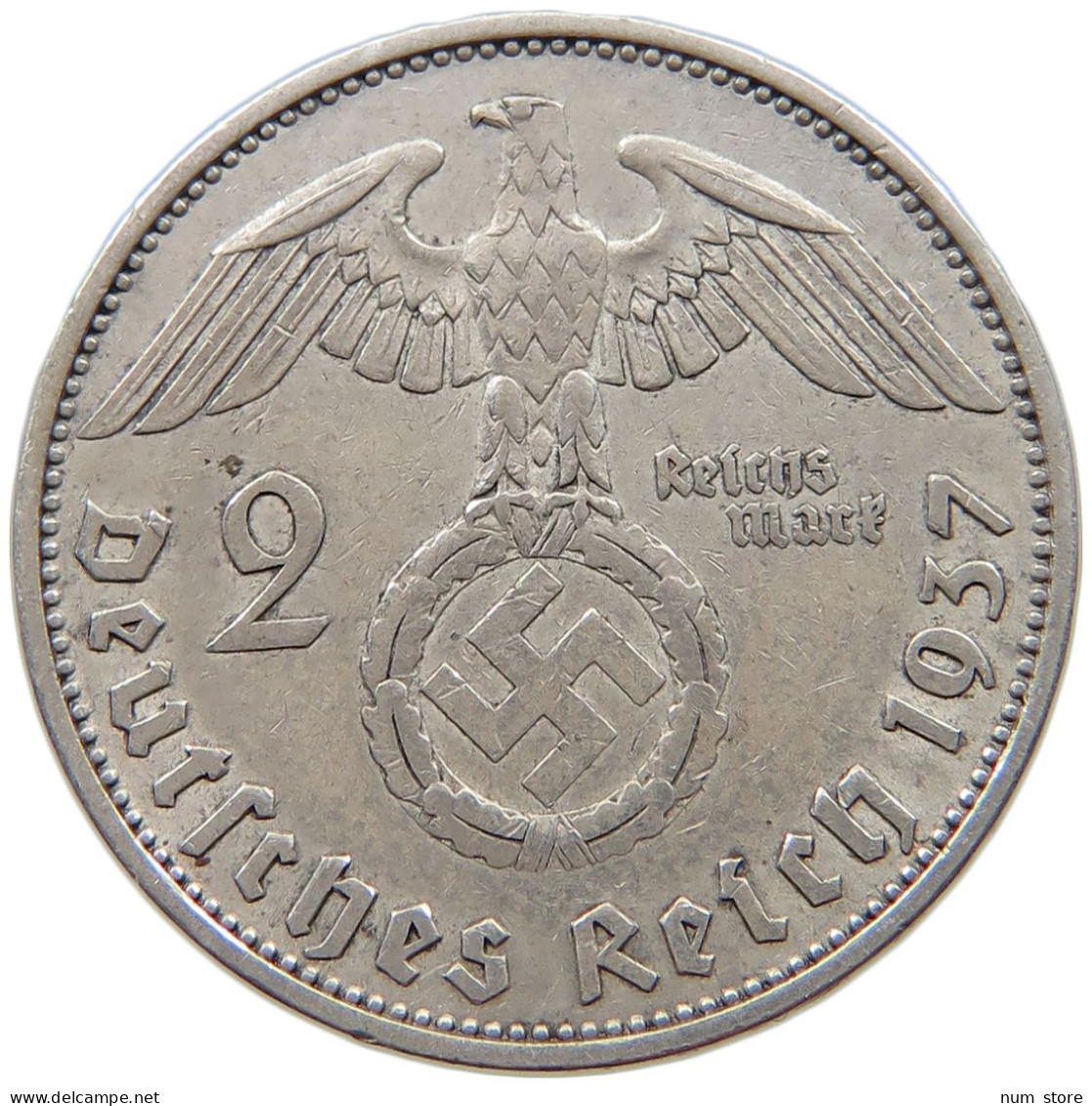 DRITTES REICH 2 MARK 1937 A  #a003 0341 - 2 Reichsmark