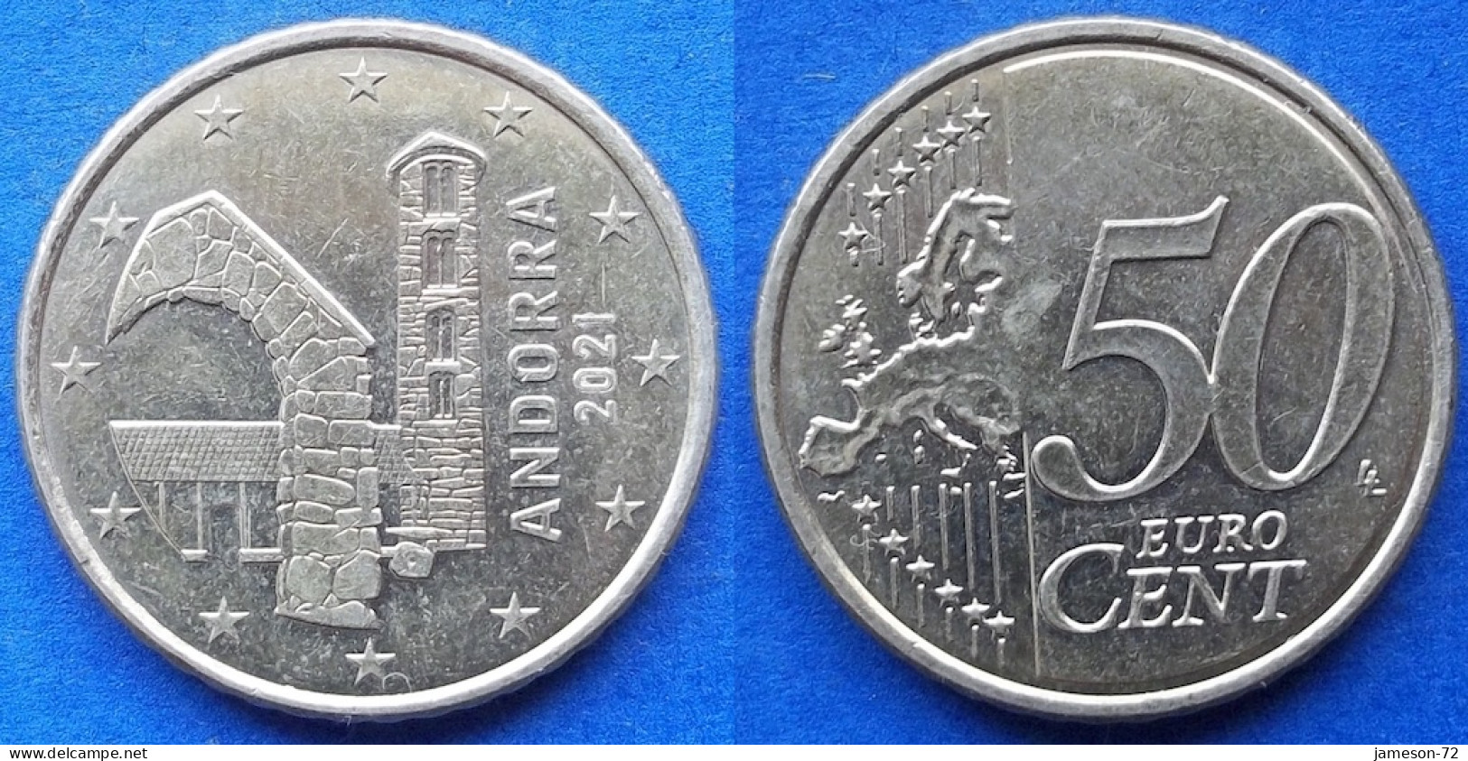 ANDORRA - 50 Euro Cents 2021 "Archway And Bell Tower Of Santa Coloma" KM# 525 Euro Currency - Edelweiss Coins - Andorre