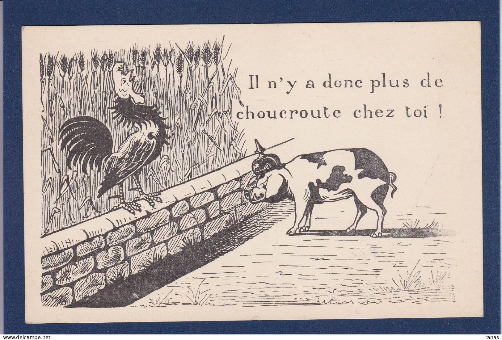 CPA Cochon Pig Politique Satirique Kaiser Germany Non Circulé - Schweine