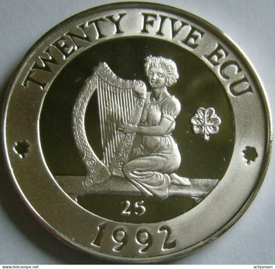 Northern Ireland, 25 Ecus 1992 - Silver Proof - Other & Unclassified