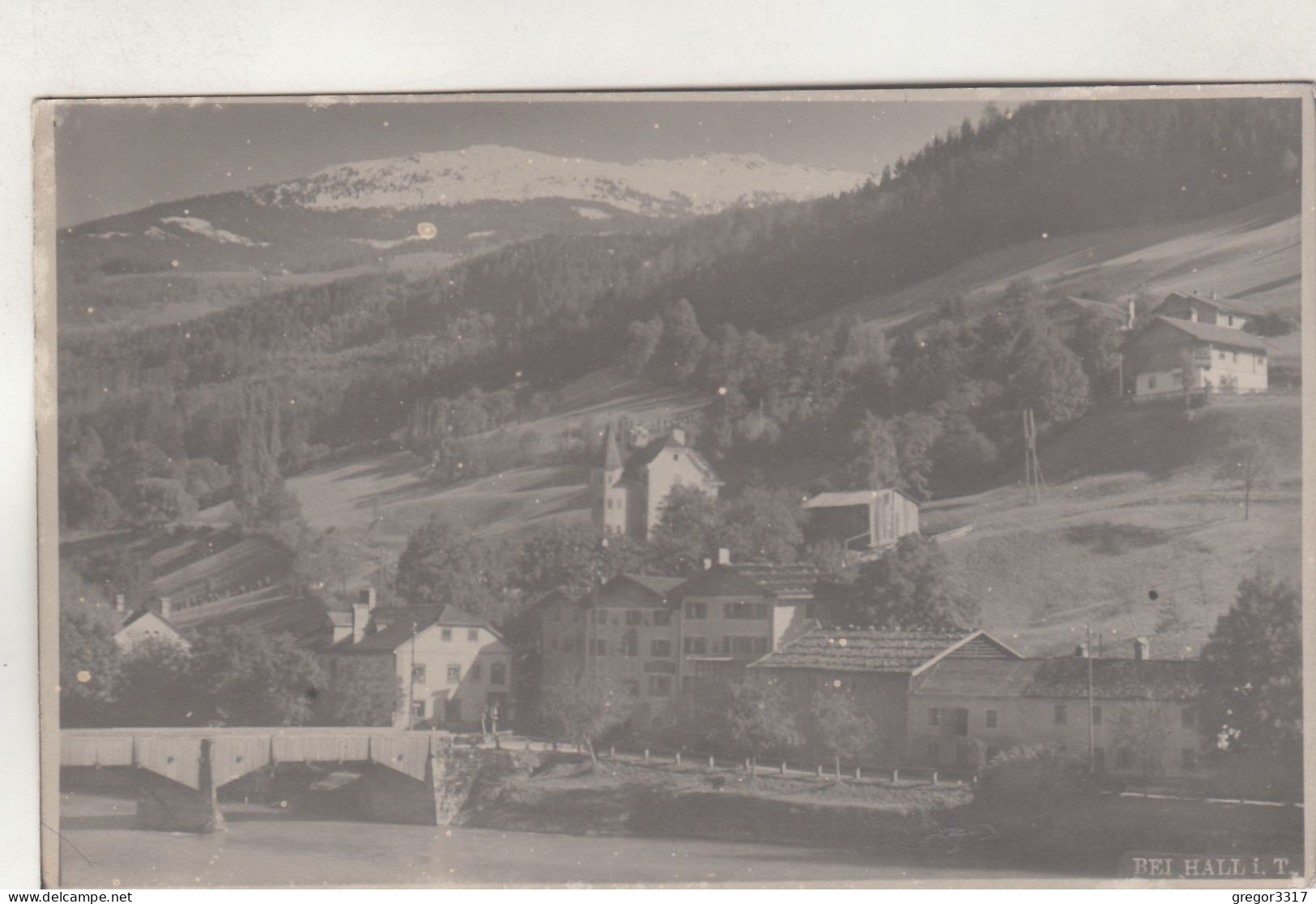 D7519) Bei HALL In TIROL - Brücke Häuser Details - Alte FOTO AK 1920 - Hall In Tirol