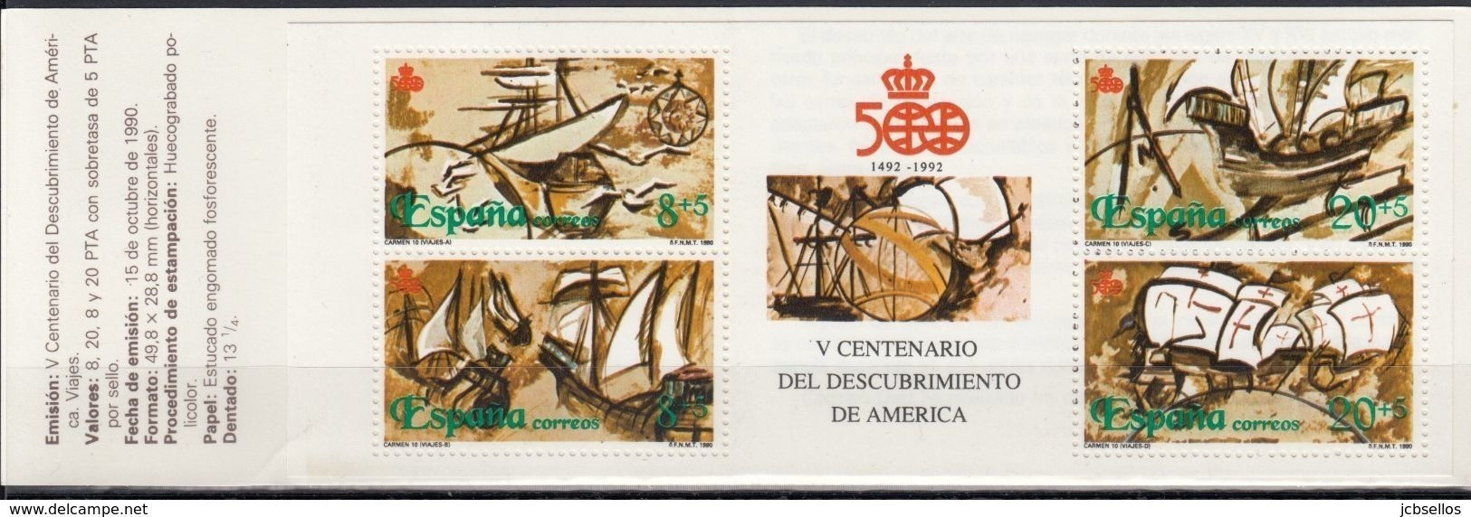 ESPAÑA 1990 Nº 3047/3098 AÑO COMPLETO NUEVO, MNH **, 43 SELLOS,3 HB,1 CARNET - Años Completos