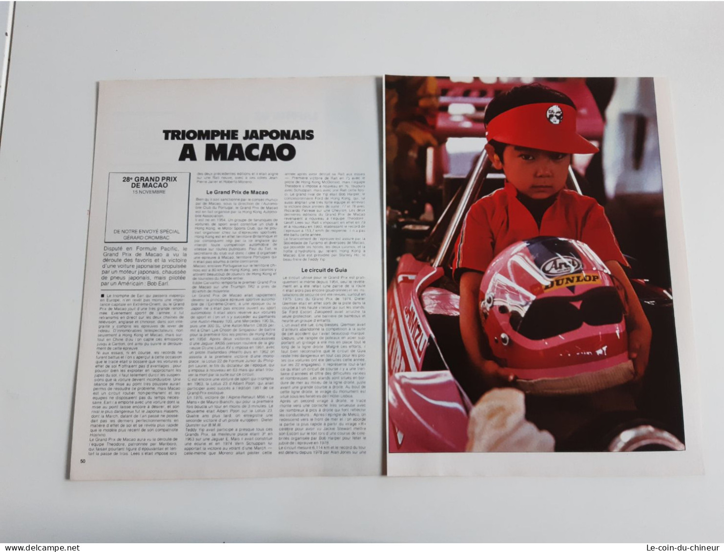 Coupure De Presse De 1982 Triomphe Japonais à Macao - Automobile - F1