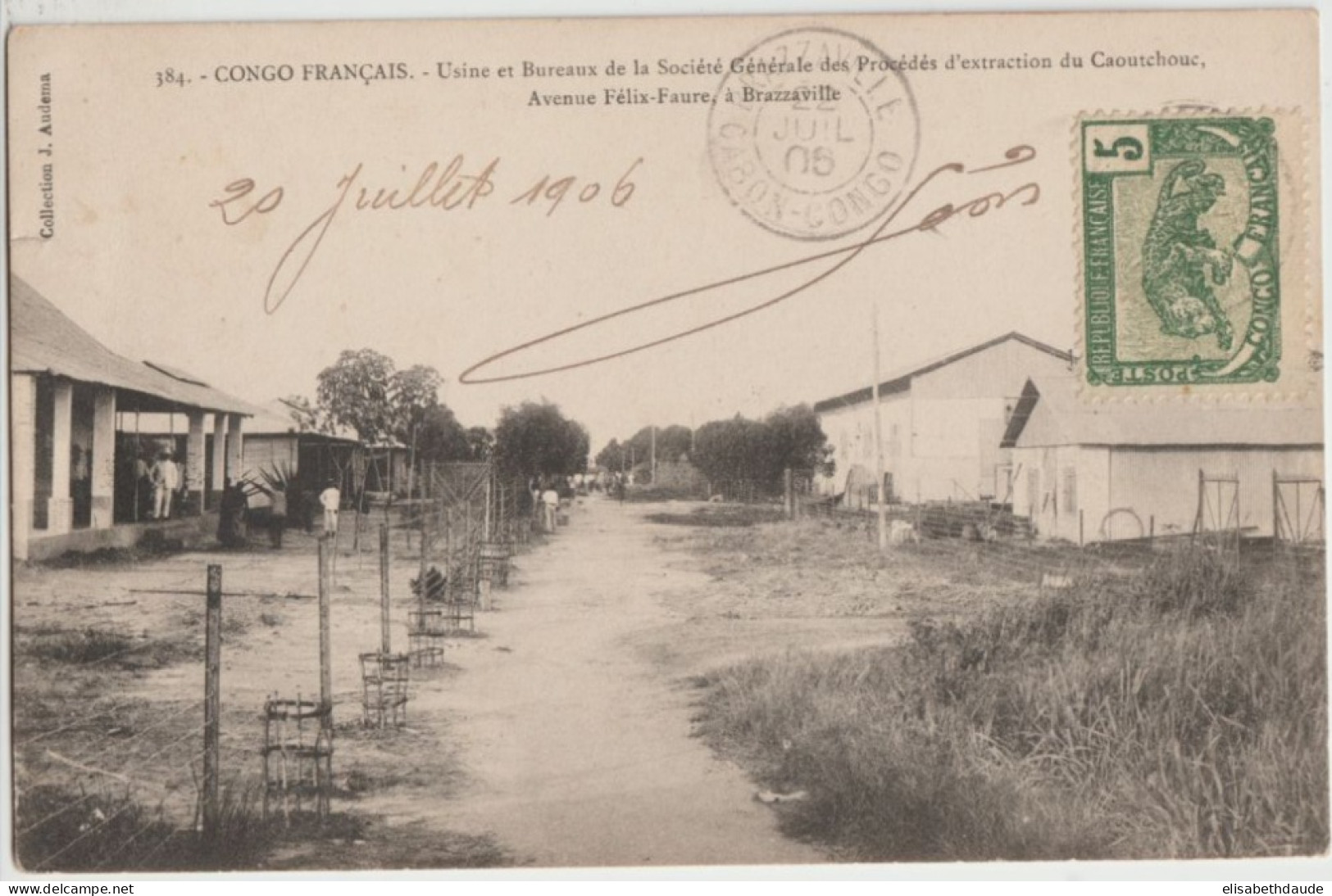 1906 - CONGO FRANCAIS - CP De BRAZZAVILLE => PARIS - Storia Postale