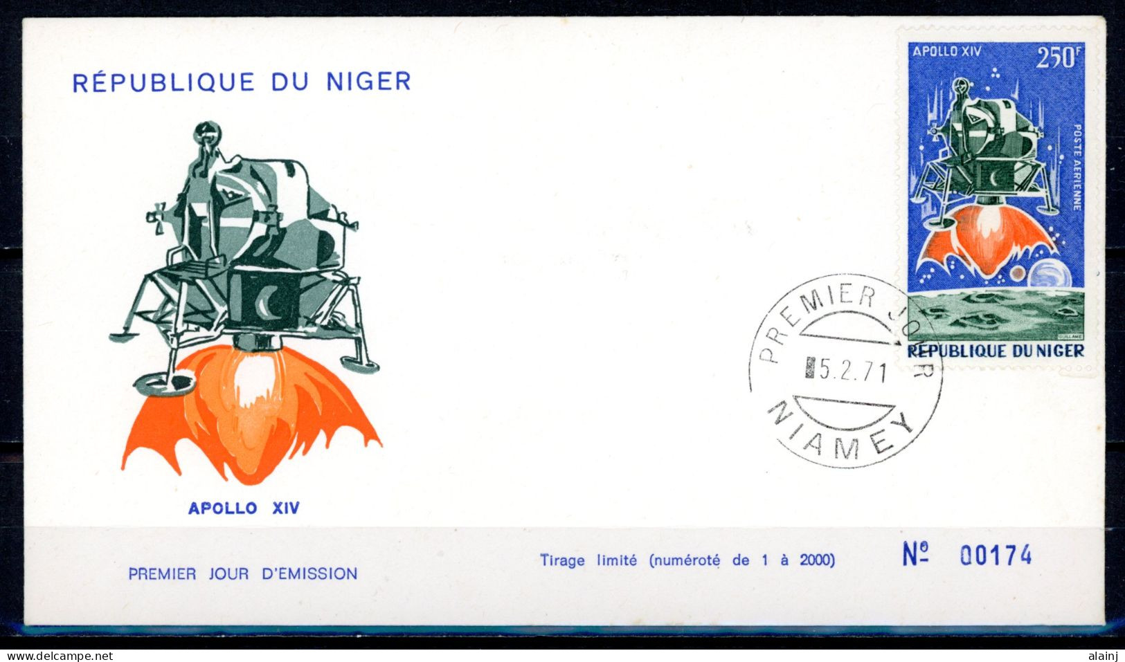 NIGER   Y&T  PA  150   ---   FDC   ---   Apollo XIV - Niger (1960-...)