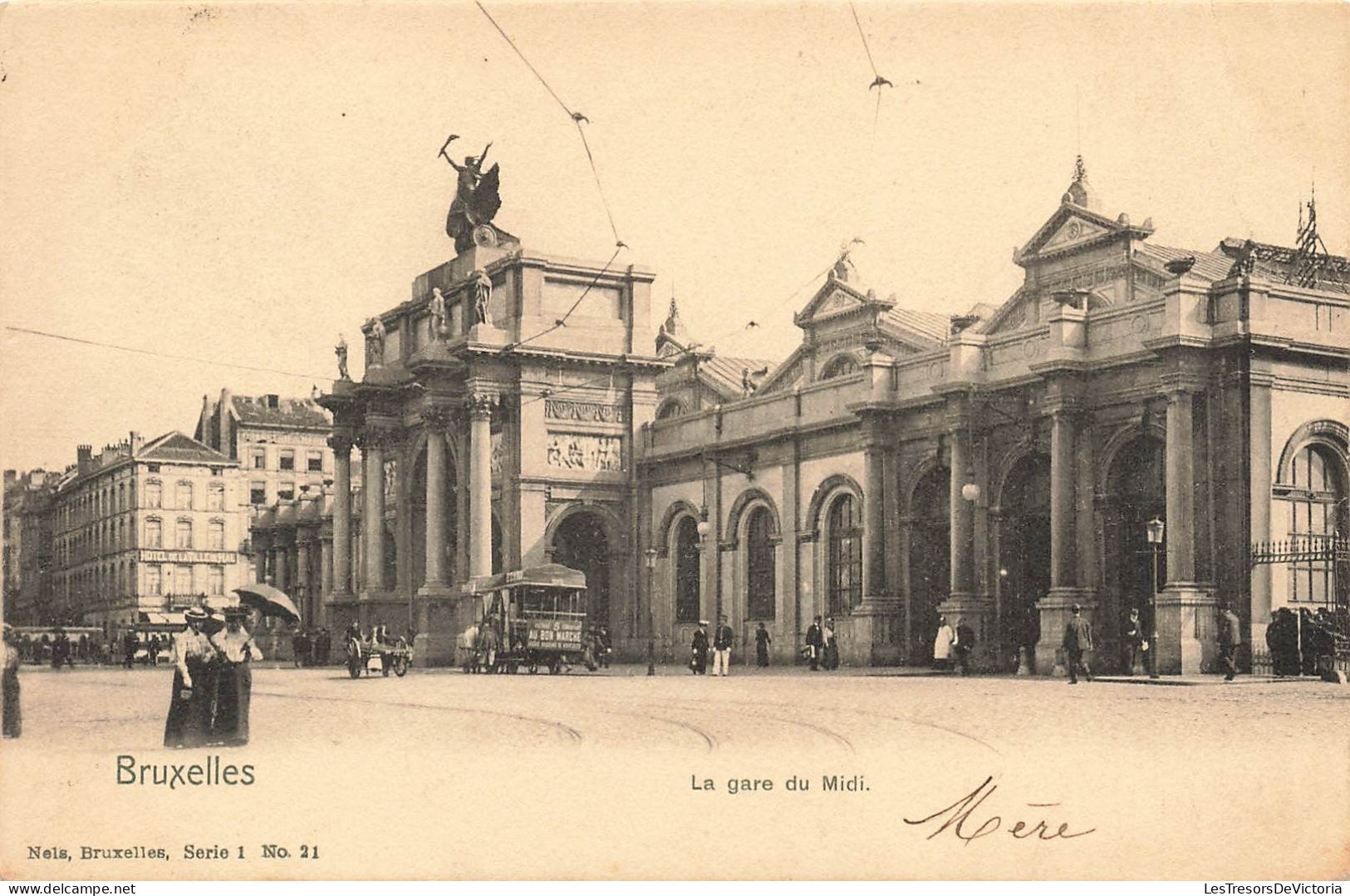 BELGIQUE - Bruxelles - La Gare Du Midi - Carte Postale Ancienne - Cercanías, Ferrocarril