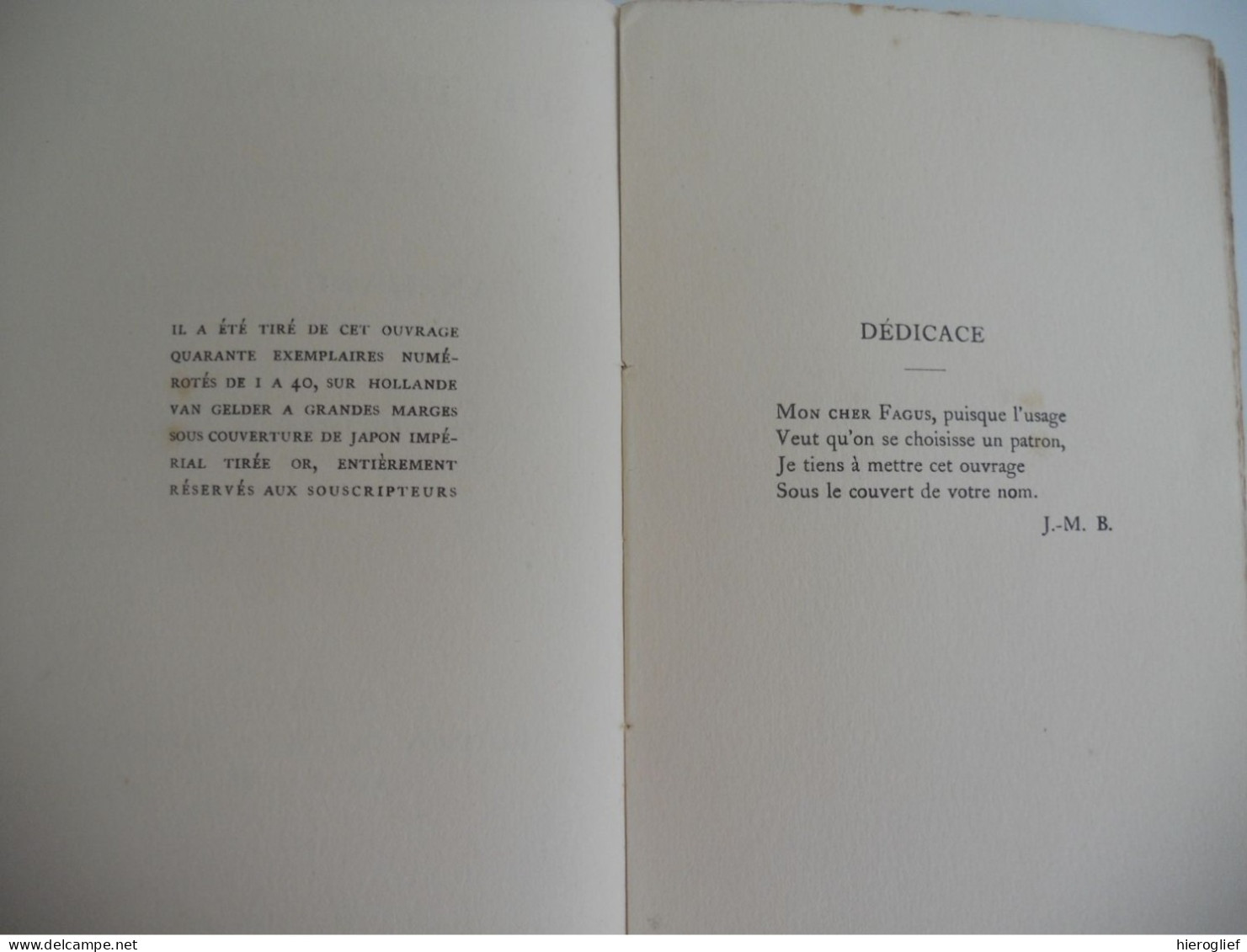 SUB TEGMINE FAGI Amours Bergeries Et Jeux Par Jean-Marc Bernard 1913 Avant-propos De M.S. Mallarmé - Auteurs Français