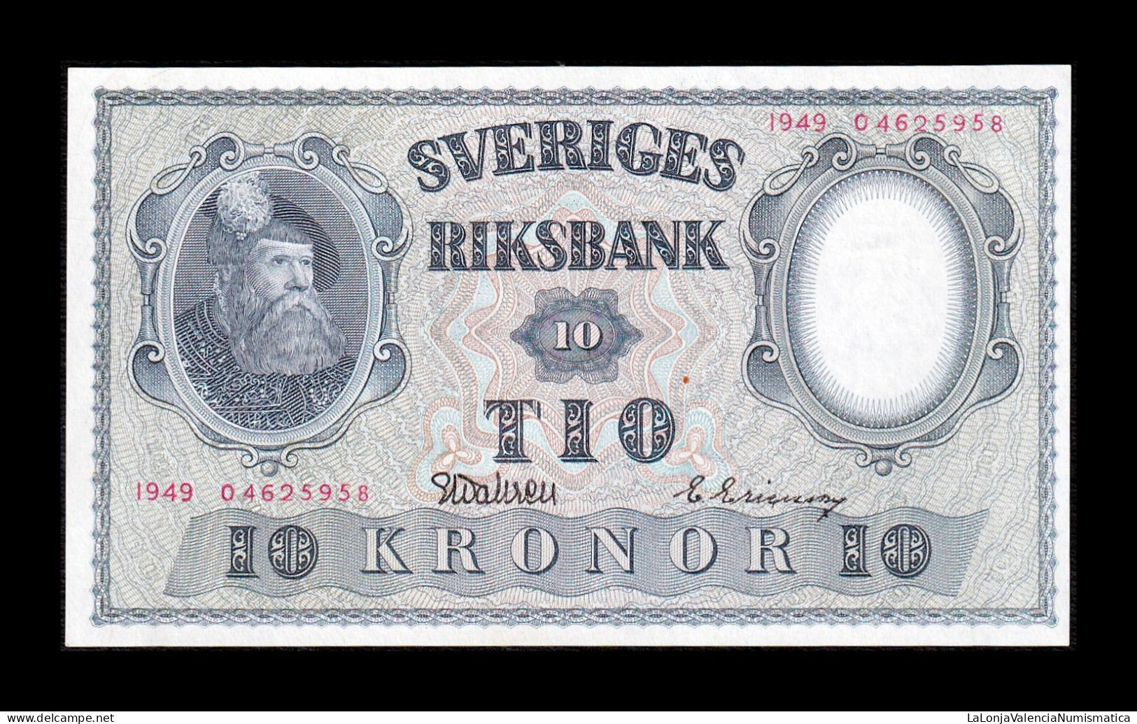 Suecia Sweden 10 Kronor 1949 Pick 40j(2) Sc Unc - Suecia