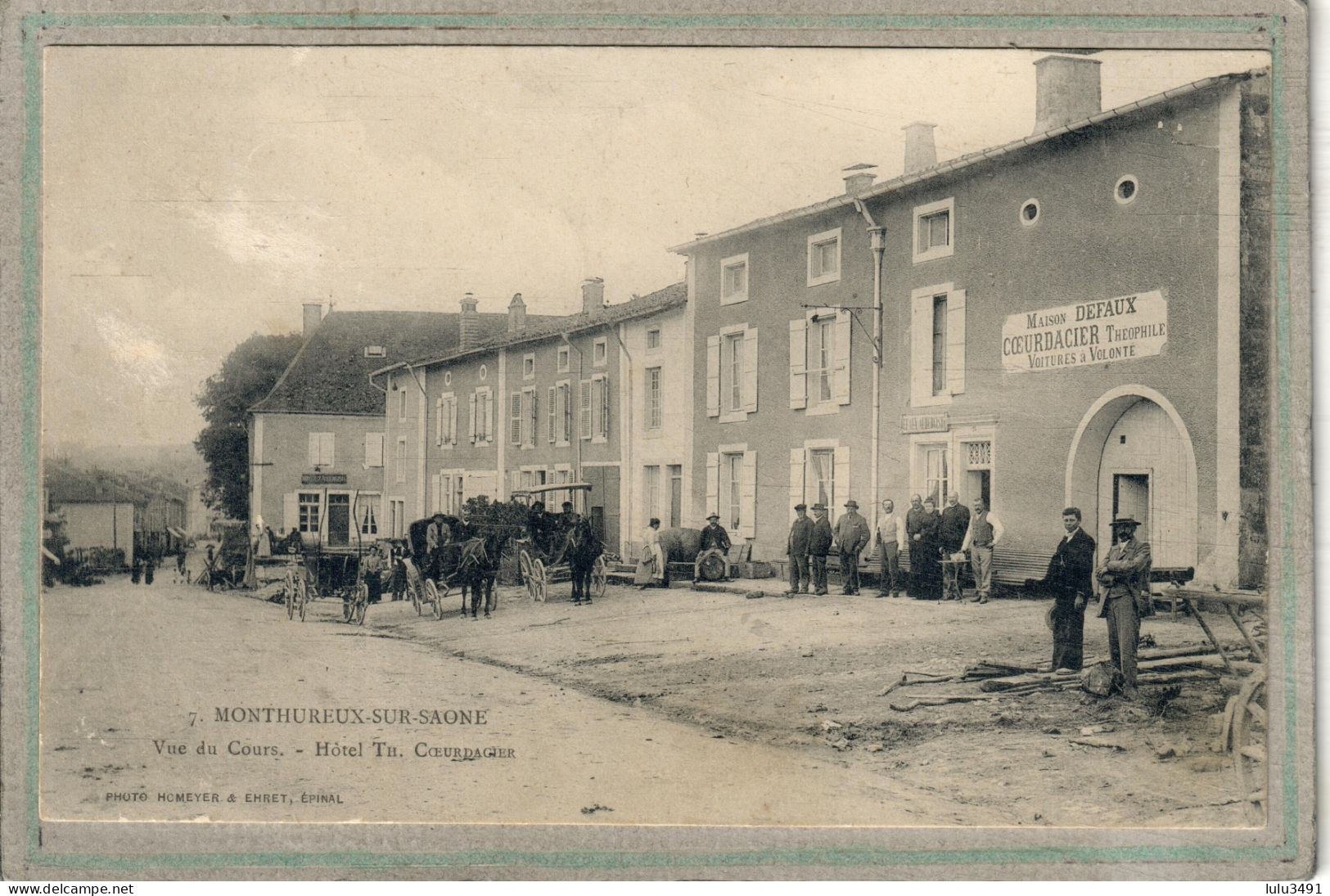 CPA -MONTHUREUX-sur-SAONE (88) - Aspect De L'Hôtel Coeurdacier En 1905 - Monthureux Sur Saone