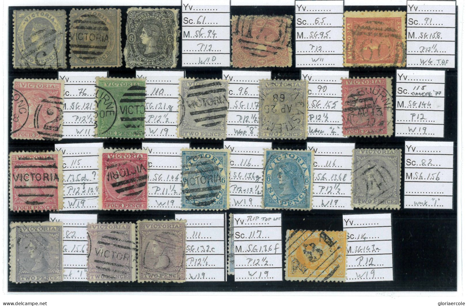 P2035 - VICTORIA , VERY NICE SELECTION ALL CATALOGUED WITH SG AND SC. NUMBERS. - Other & Unclassified