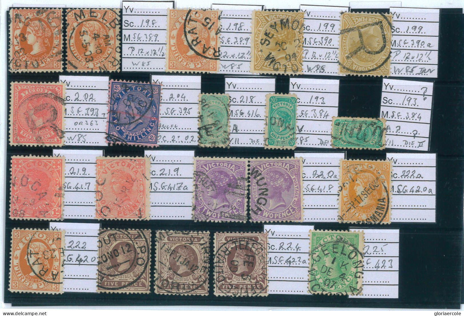 P2036 - VICTORIA , VERY NICE SELECTION ALL CATALOGUED WITH SG AND SC. NUMBERS. - Other & Unclassified