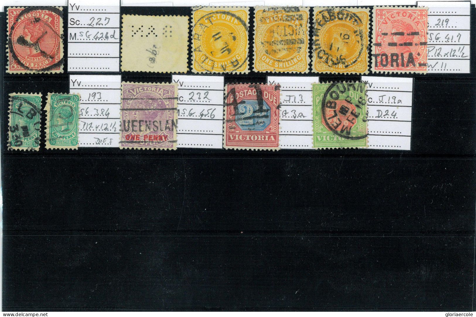 P2036 - VICTORIA , VERY NICE SELECTION ALL CATALOGUED WITH SG AND SC. NUMBERS. - Altri & Non Classificati