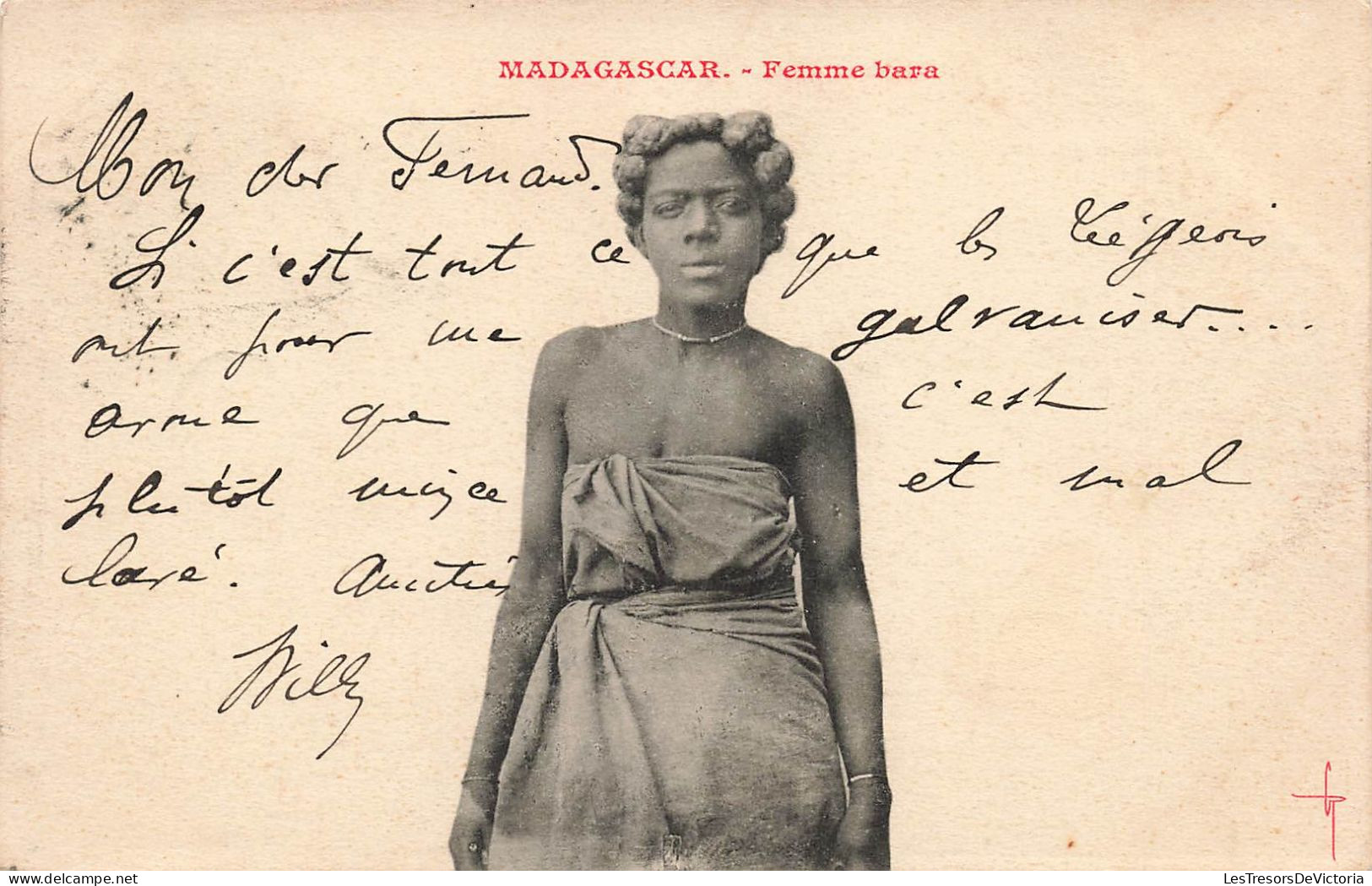 MADAGASCAR - Femme Bara - Carte Postale Ancienne - Madagaskar