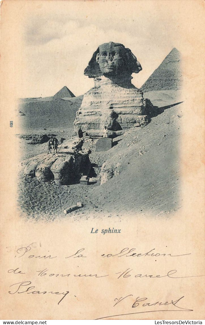 EGYPTE - Le Sphinx  Et Des Pyramides Au Fond - Carte Postale Ancienne - Sphynx