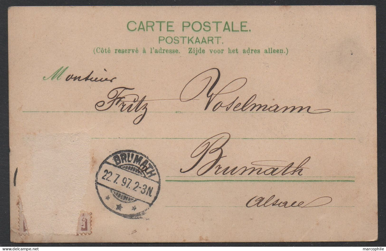BRUXELLES - BRUSSELS  / 1897 CARTE LITHO MULTI VUES VOYAGEE  (ref CP937) - Panoramische Zichten, Meerdere Zichten