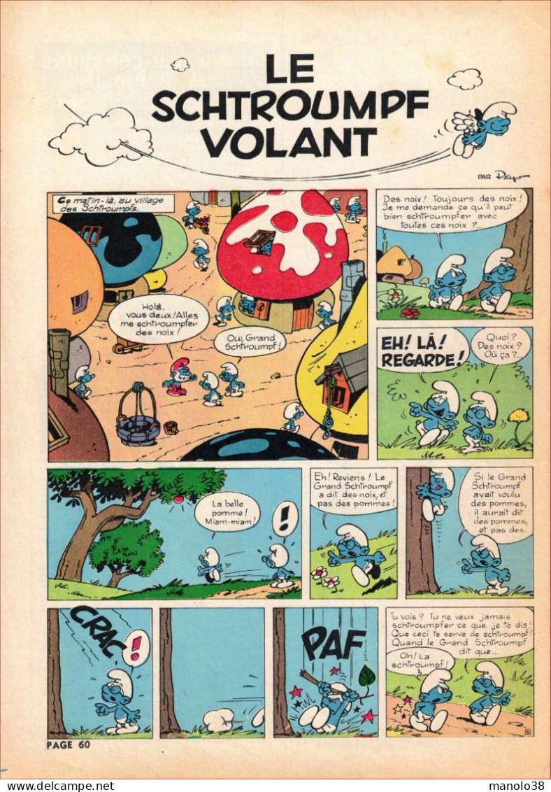 Le Schtroumpf Volant. Septième Histoire De La Série Les Schtroumpfs De Peyo Et Yvan Delporte. Première Parution De 1963. - Schtroumpfs, Les