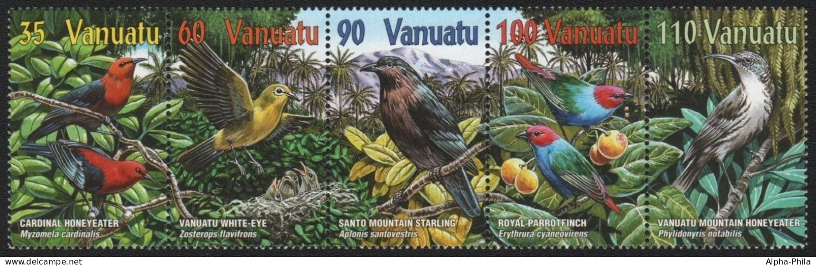 Vanuatu 2001 - Mi-Nr. 1129-1133 ** - MNH - Vögel / Birds - Vanuatu (1980-...)
