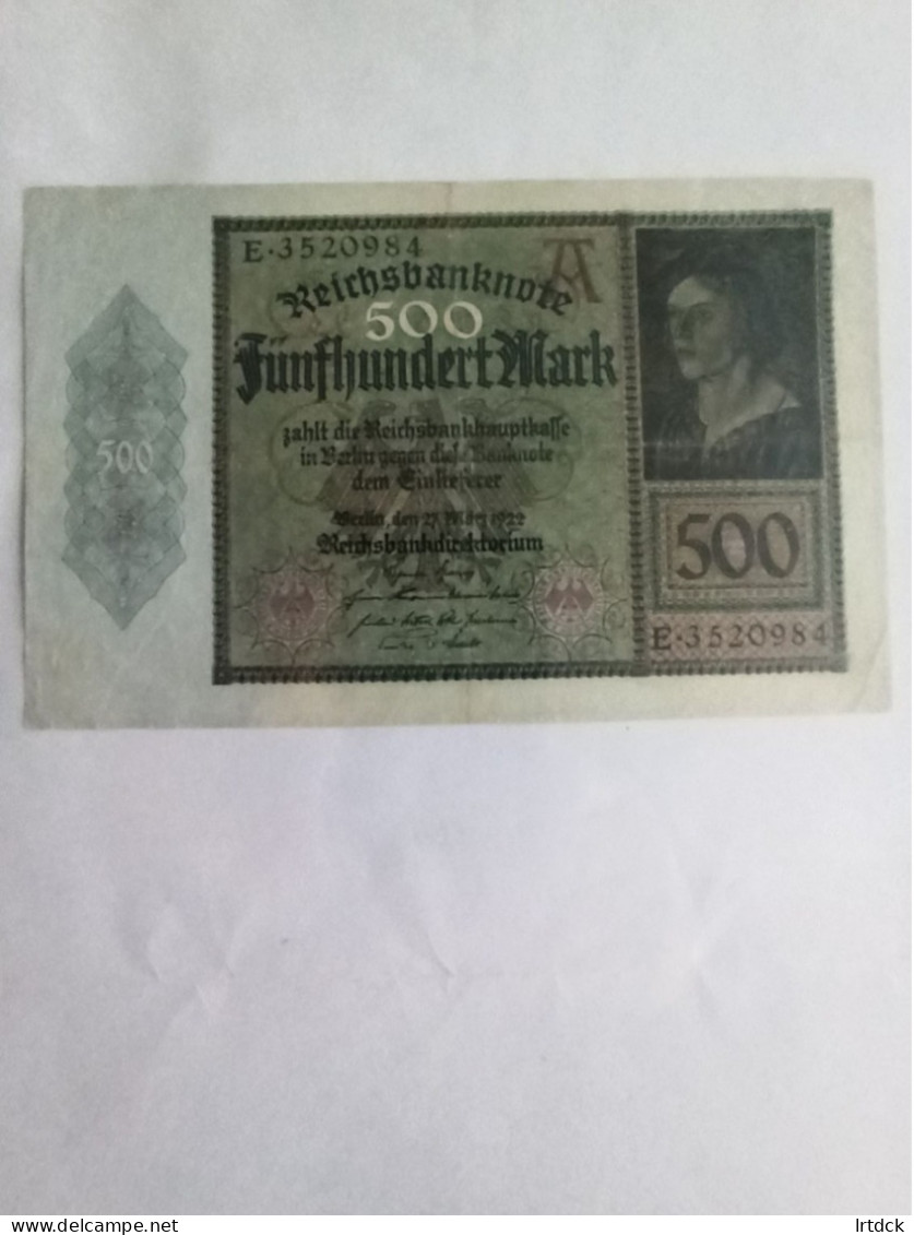 Billet Allemagne 500 Mark 1927/03/1922 - 500 Mark