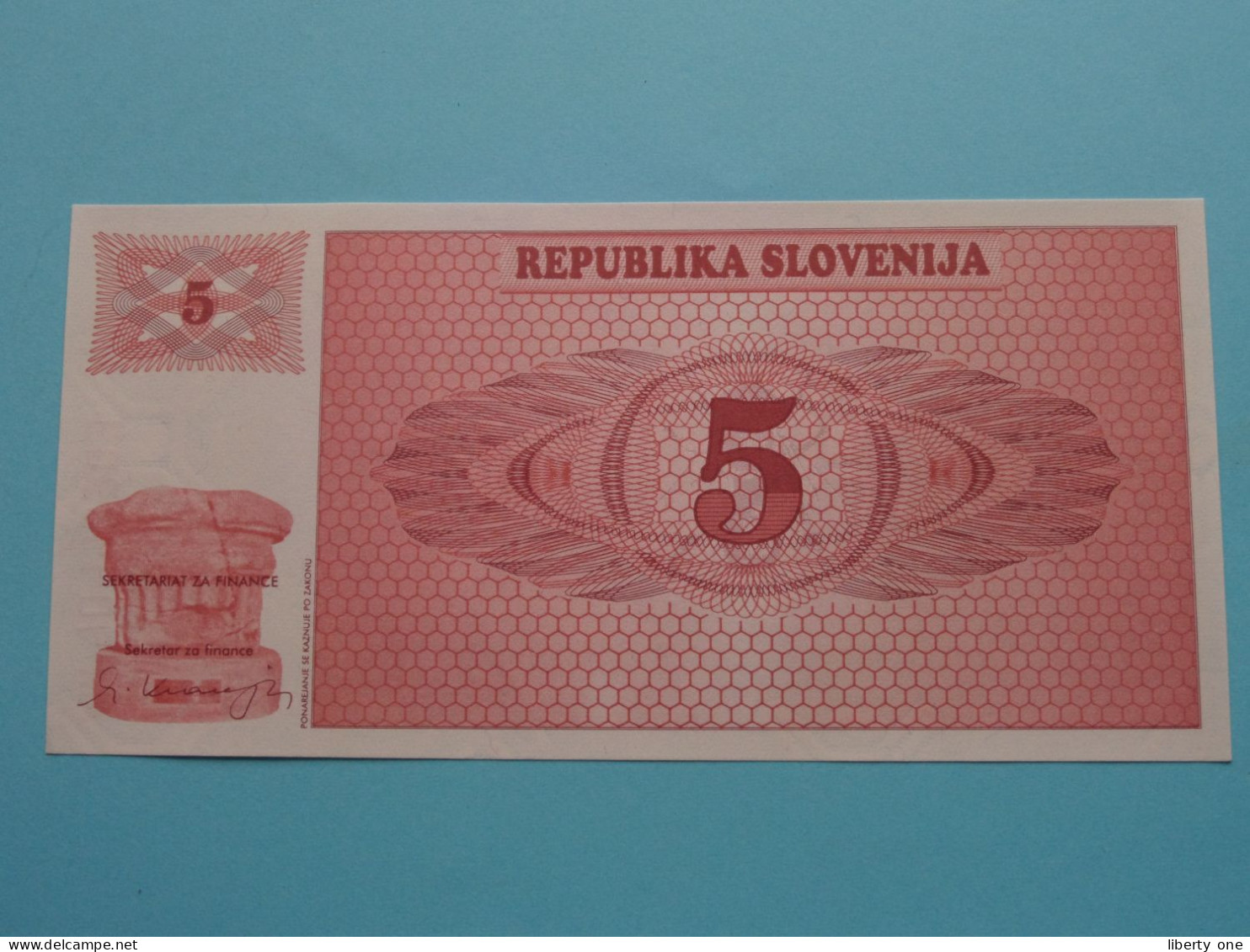 5 Tolarjev () Republika Slovenija ( For Grade See SCAN ) UNC ! - Eslovenia