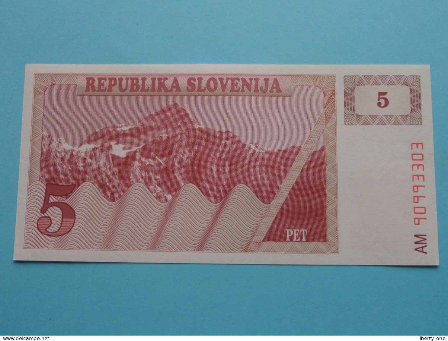 5 Tolarjev () Republika Slovenija ( For Grade See SCAN ) UNC ! - Slowenien