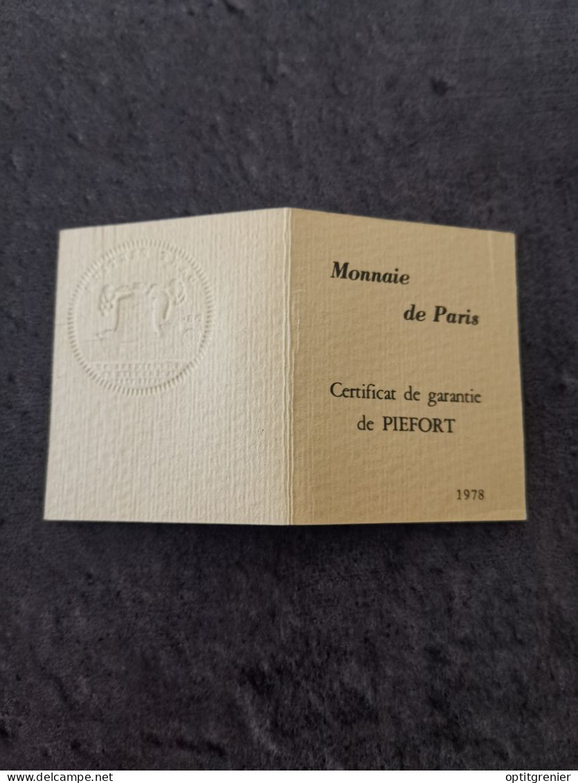 COFFRET PIEFORT ARGENT 50 FRANCS HERCULE 1978  N°103/599 / SILVER FRANCE