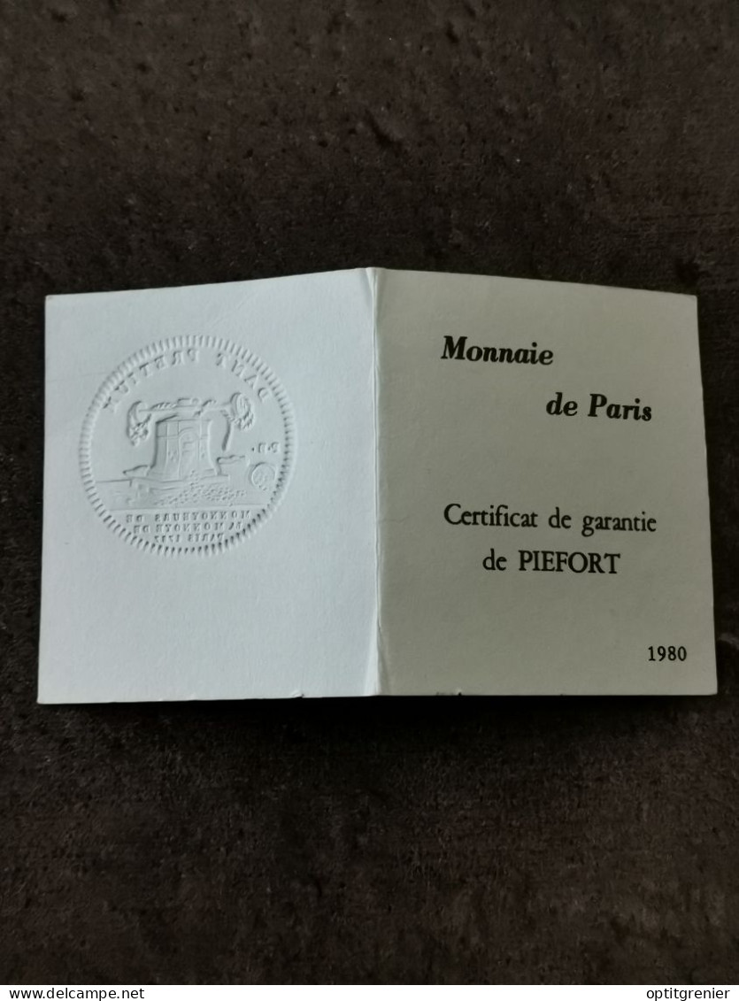 COFFRET PIEFORT ARGENT 50 FRANCS HERCULE 1980  N°184/2500 / SILVER FRANCE