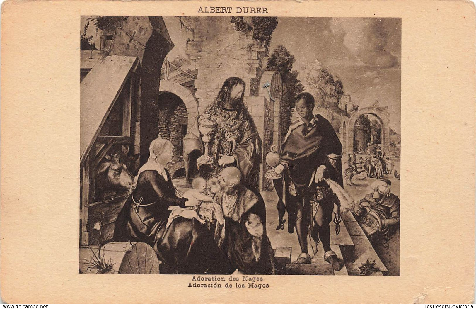 PEINTURES - TABLEAUX - Adoration Des Mages - Albert Durer - Carte Postale Ancienne - Malerei & Gemälde