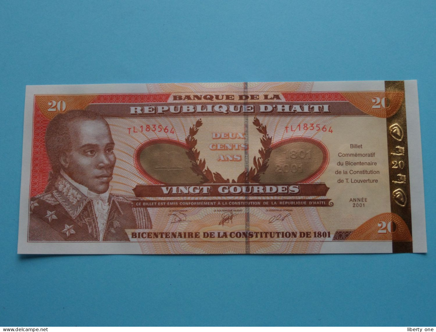 20 Vingt Gourdes ( 2001 ) Banque De La République D'HAITI ( For Grade See SCAN ) UNC ! - Haïti