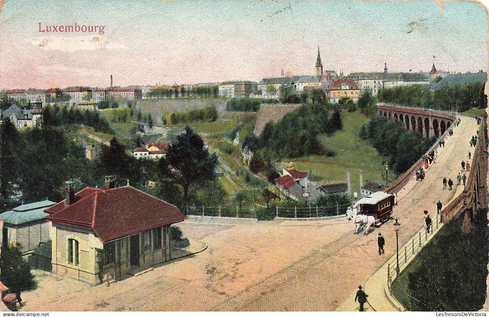 BELGIQUE - Luxembourg - Vue Panoramique Que Le Pont Et La Ville - Colorisé - Carte Postale Ancienne - Autres & Non Classés