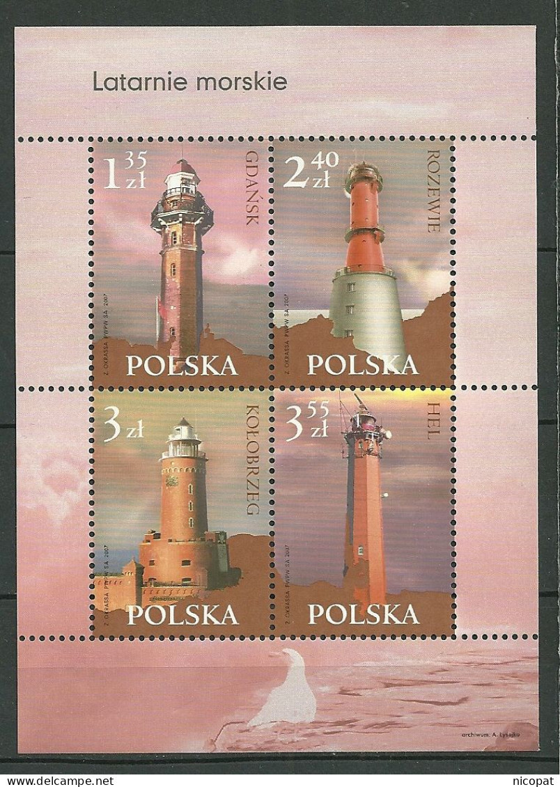 POLAND MNH ** 4055-4058 PHARE. PHARES. LIGTHOUSE - Feuilles Complètes