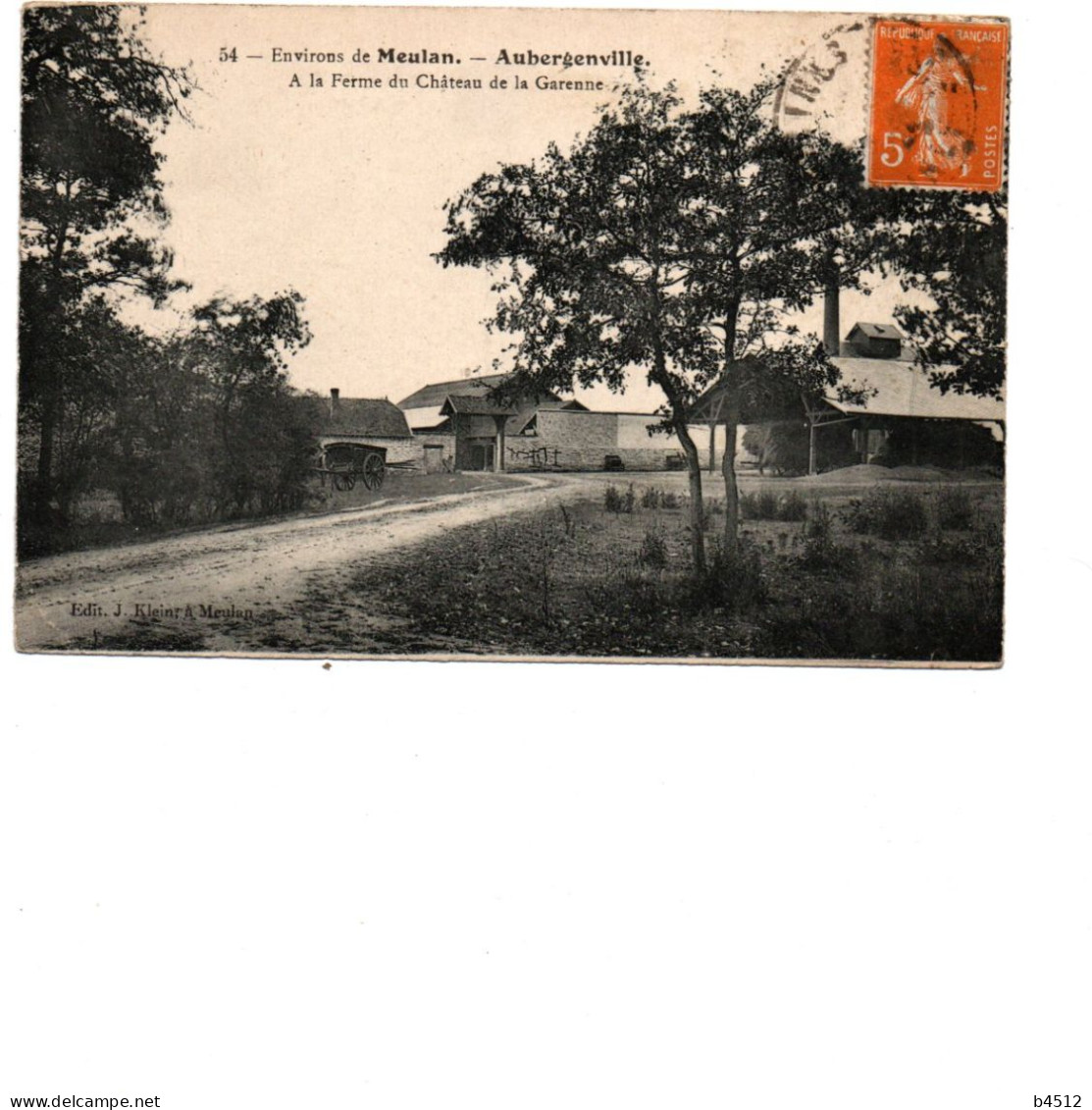 78 AUBERGENVILLE La Ferme Du Château De La Garenne 1922 - Aubergenville