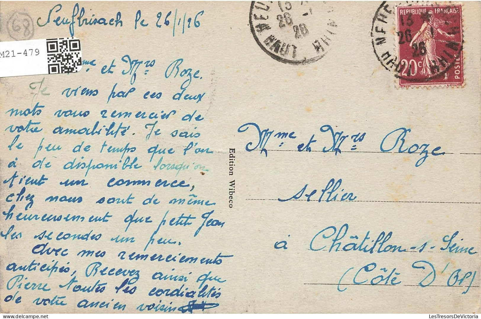 FRANCE - Neuf Brisach - Caserne Abatucci - Colorisé - Carte Postale Ancienne - Neuf Brisach