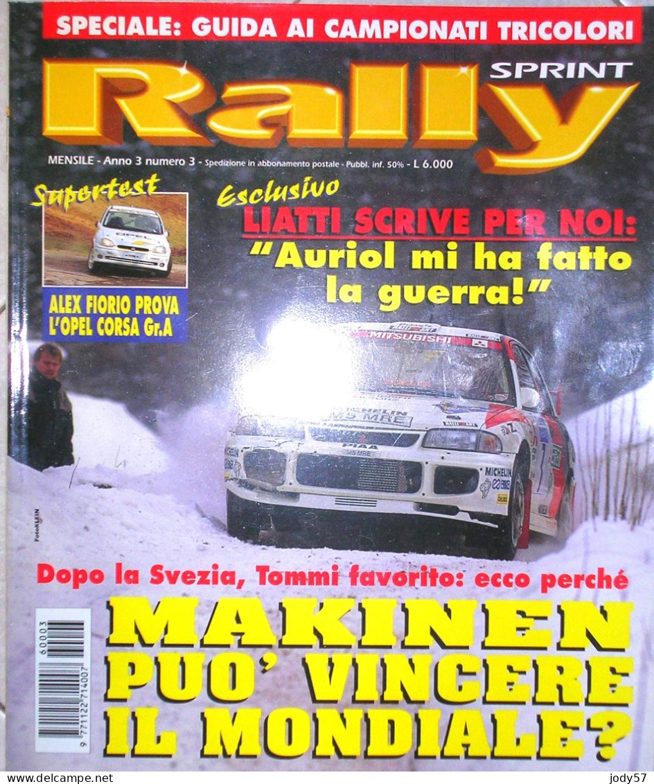 RALLY SPRINT - N.3 - MARZO - 1996 - OPEL CORSA GSI - RAUNO AALTONEN - MONDIALE SVEZIA - Motores