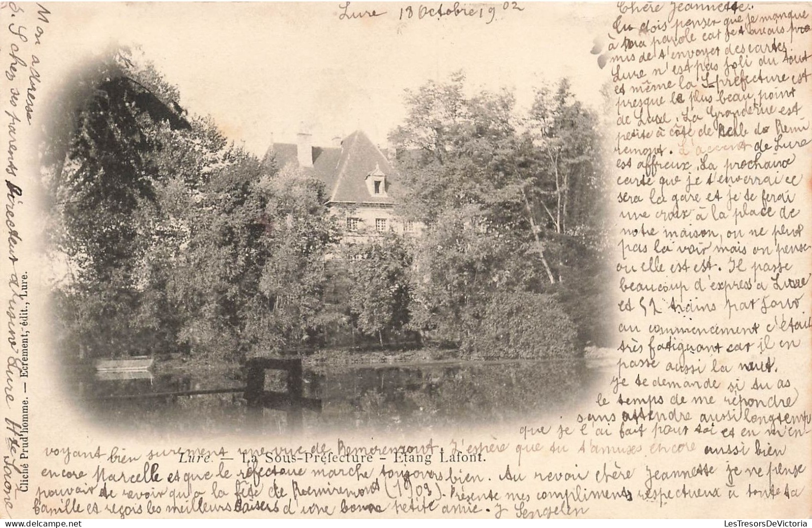 FRANCE - Lure - La Sous Préfecture - Etang Lafont - Carte Postale Ancienne - Lure