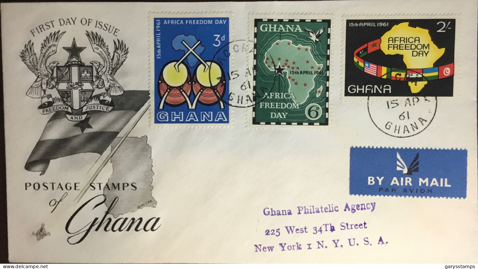 Ghana 1961 Africa Freedom Day FDC First Day Cover - Ghana (1957-...)