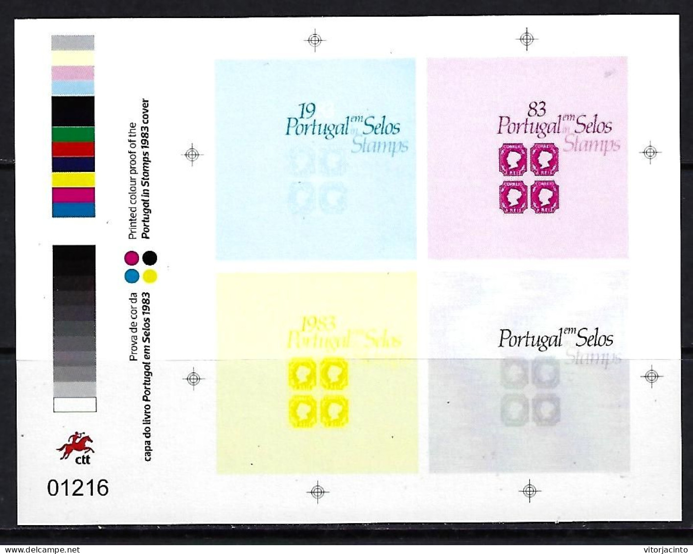 PORTUGAL - Printed Colour Proof Of The Portugal In Stamps 1983 Cover - Proofs & Reprints