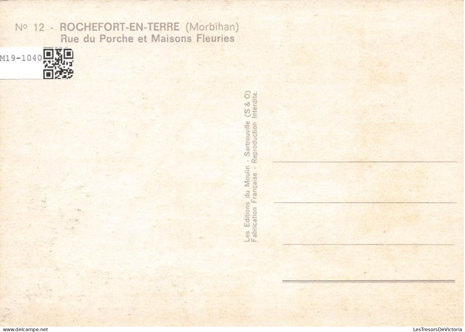 FRANCE - Rochefort-en-Terre - Rue Du Porche Et Maisons Fleuries - Carte Postale Ancienne - Rochefort En Terre