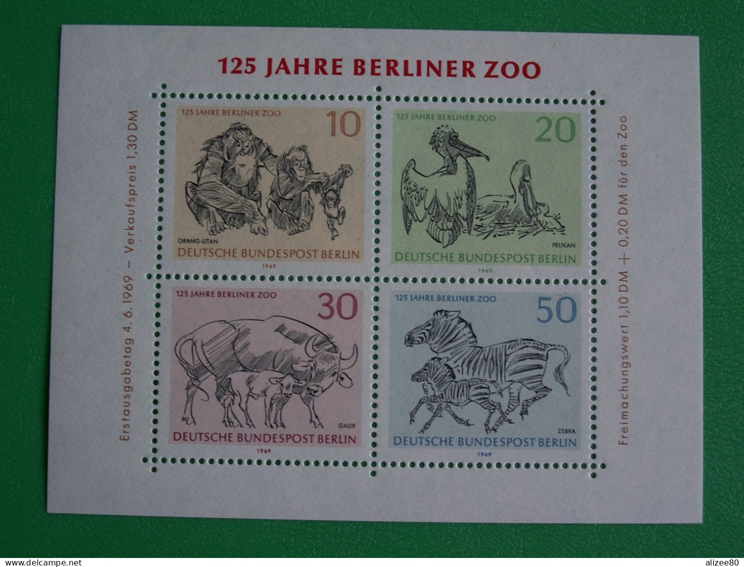 BLOC  BERLIN  //   125 è  ANNIVERSAIRE  Du  Zoo  --  1979   Neuf  ** Cote 3,50   Euro - Blokken