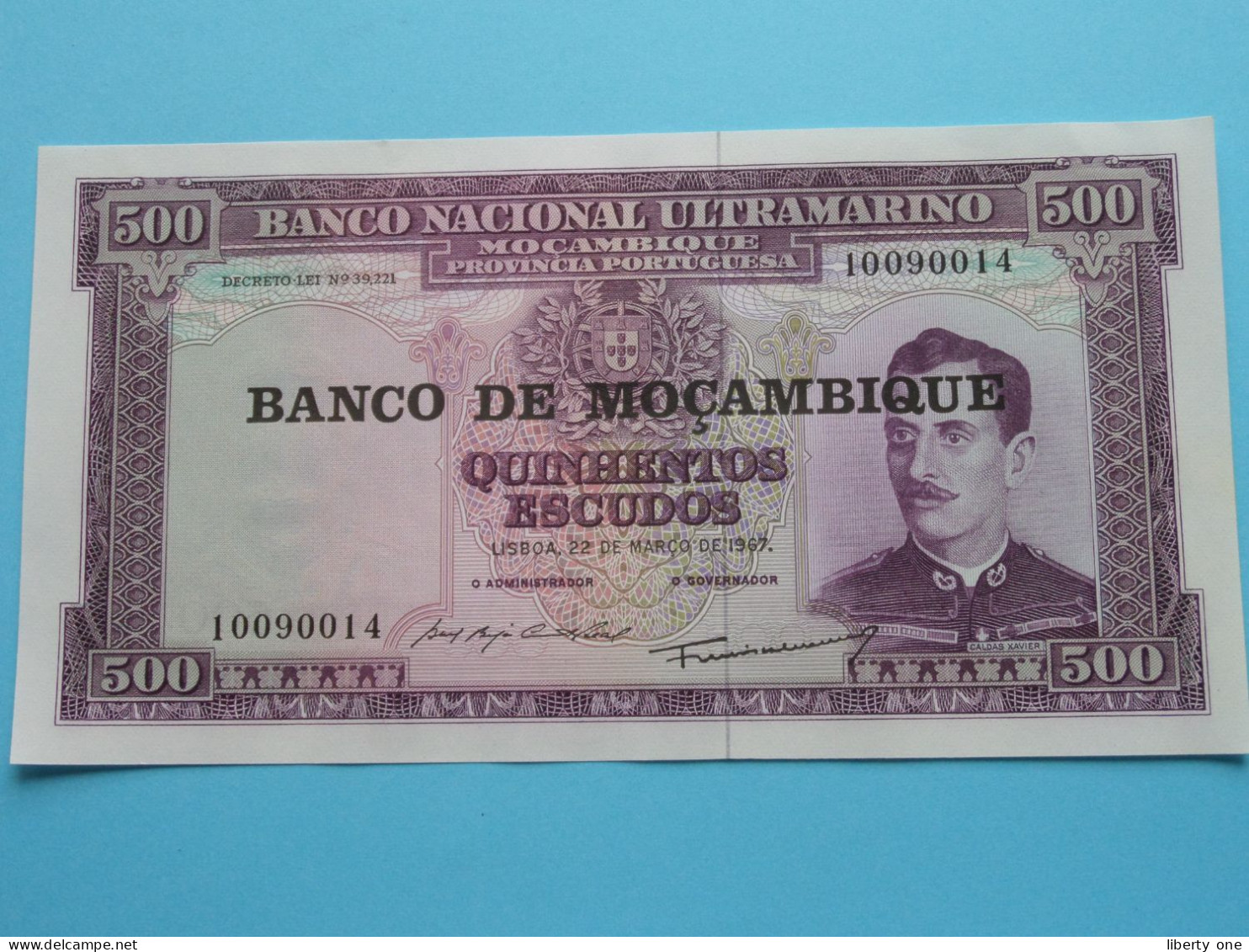 500 Quinhentos Escudos (1967) Banco De Moçambique ( For Grade See SCAN ) UNC ! - Mozambico