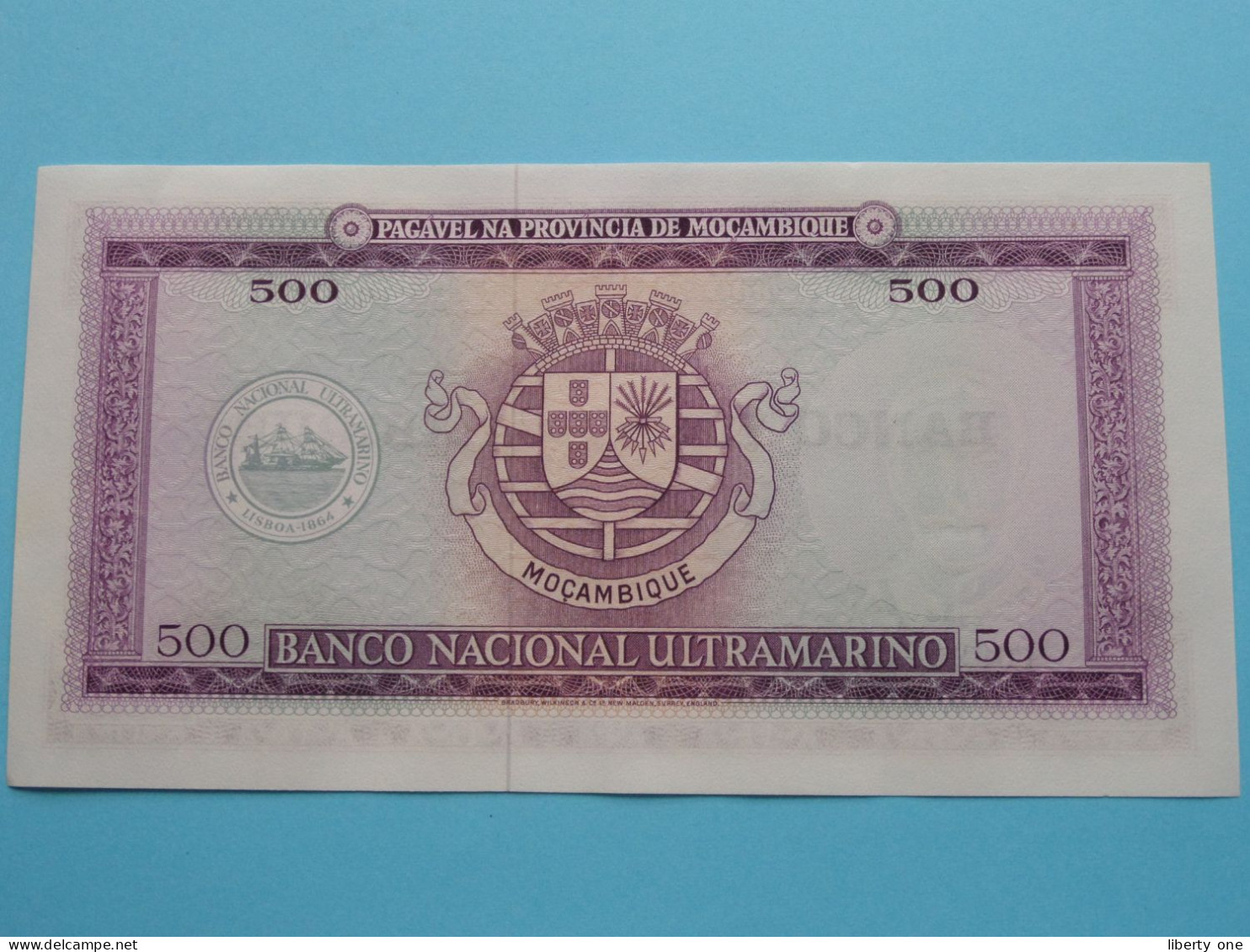 500 Quinhentos Escudos (1967) Banco De Moçambique ( For Grade See SCAN ) UNC ! - Moçambique