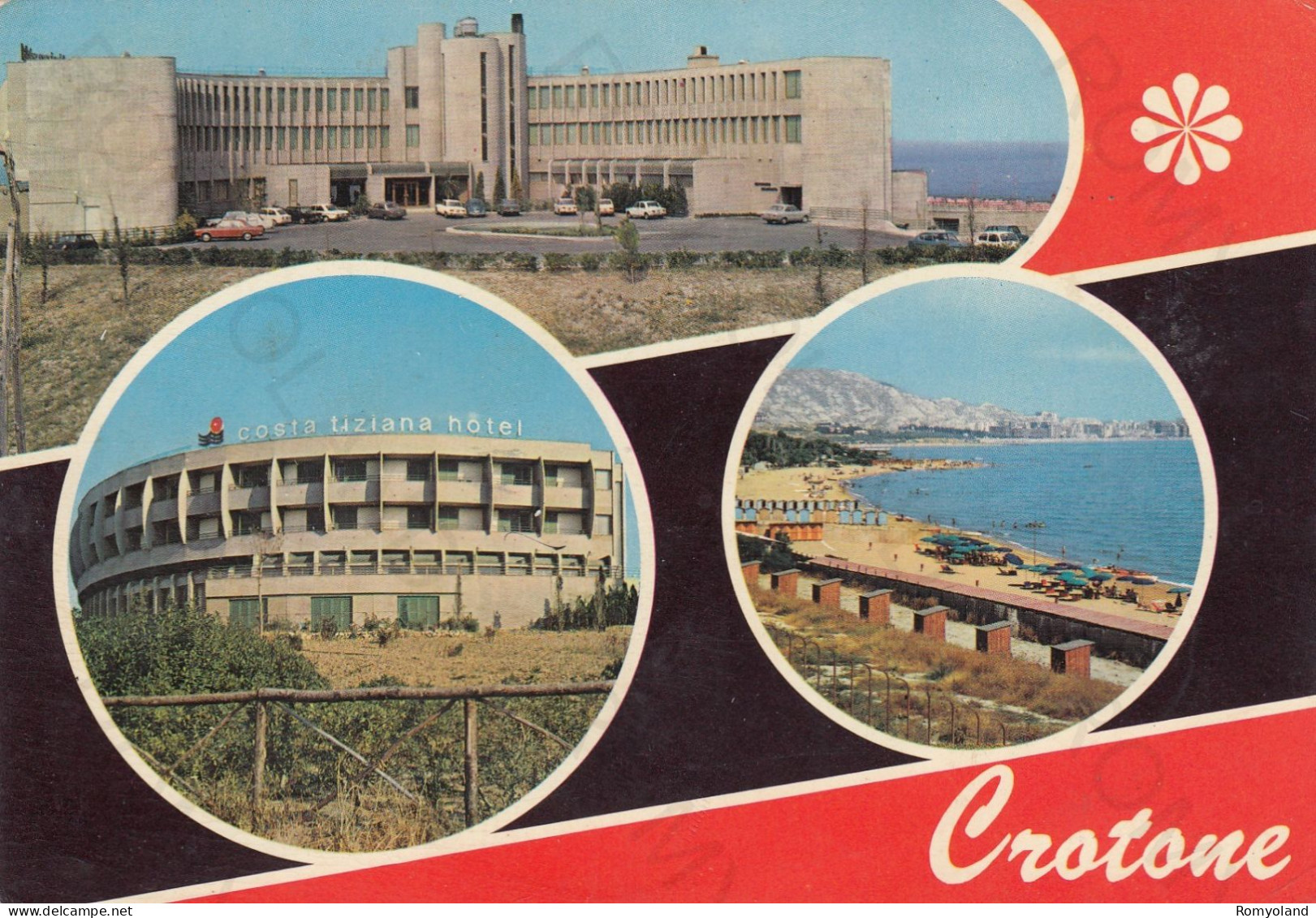 CARTOLINA  CROTONE,CALABRIA-STORIA,MEMORIA,CULTURA,RELIGIONE,IMPERO ROMANO,CRISTIANESIMO,BELLA ITALIA,VIAGGIATA 1975 - Crotone