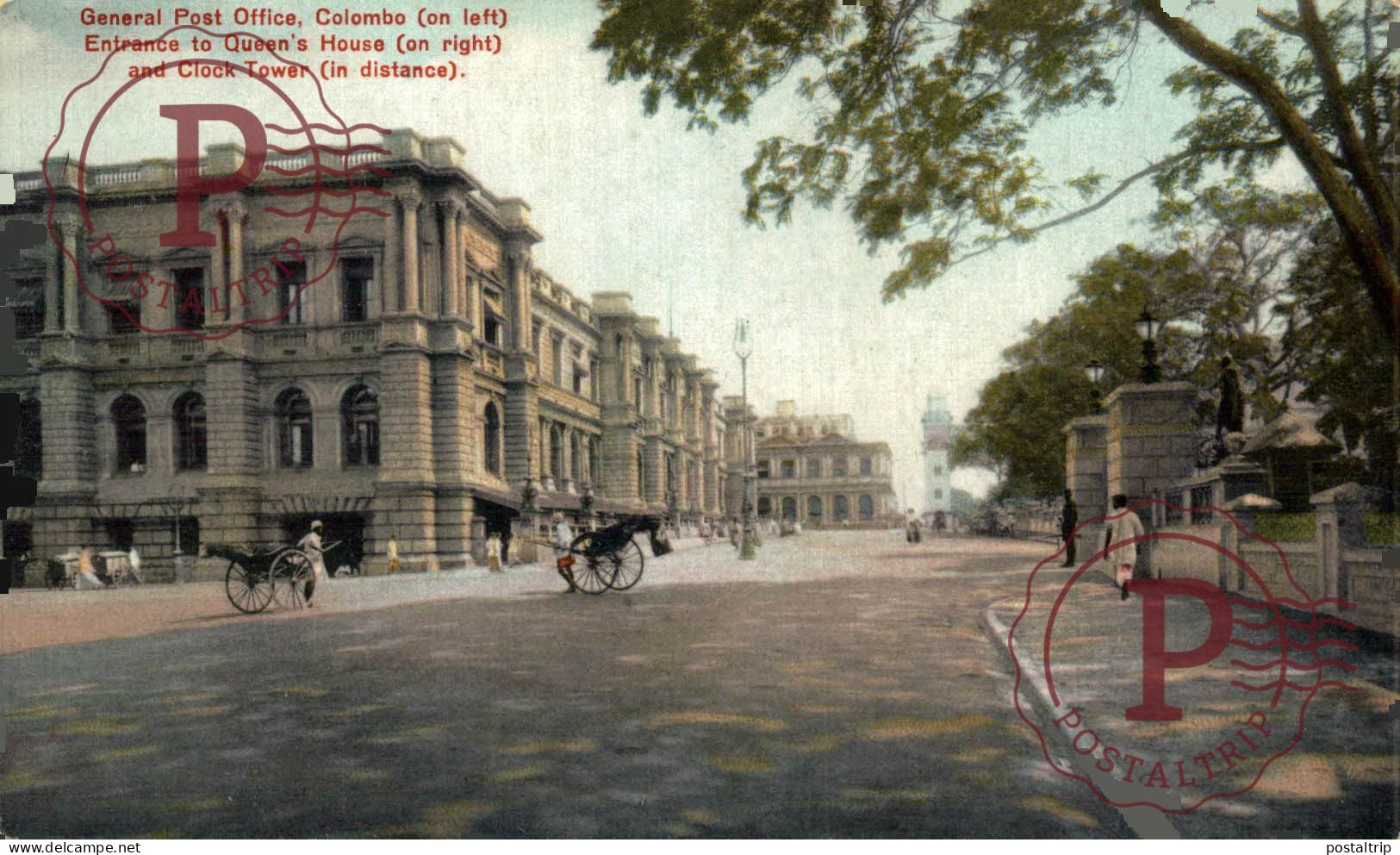 SRI LANKA CEYLON - CEYLAN. COLOMBO. GENERAL POST OFFICE - Sri Lanka (Ceylon)