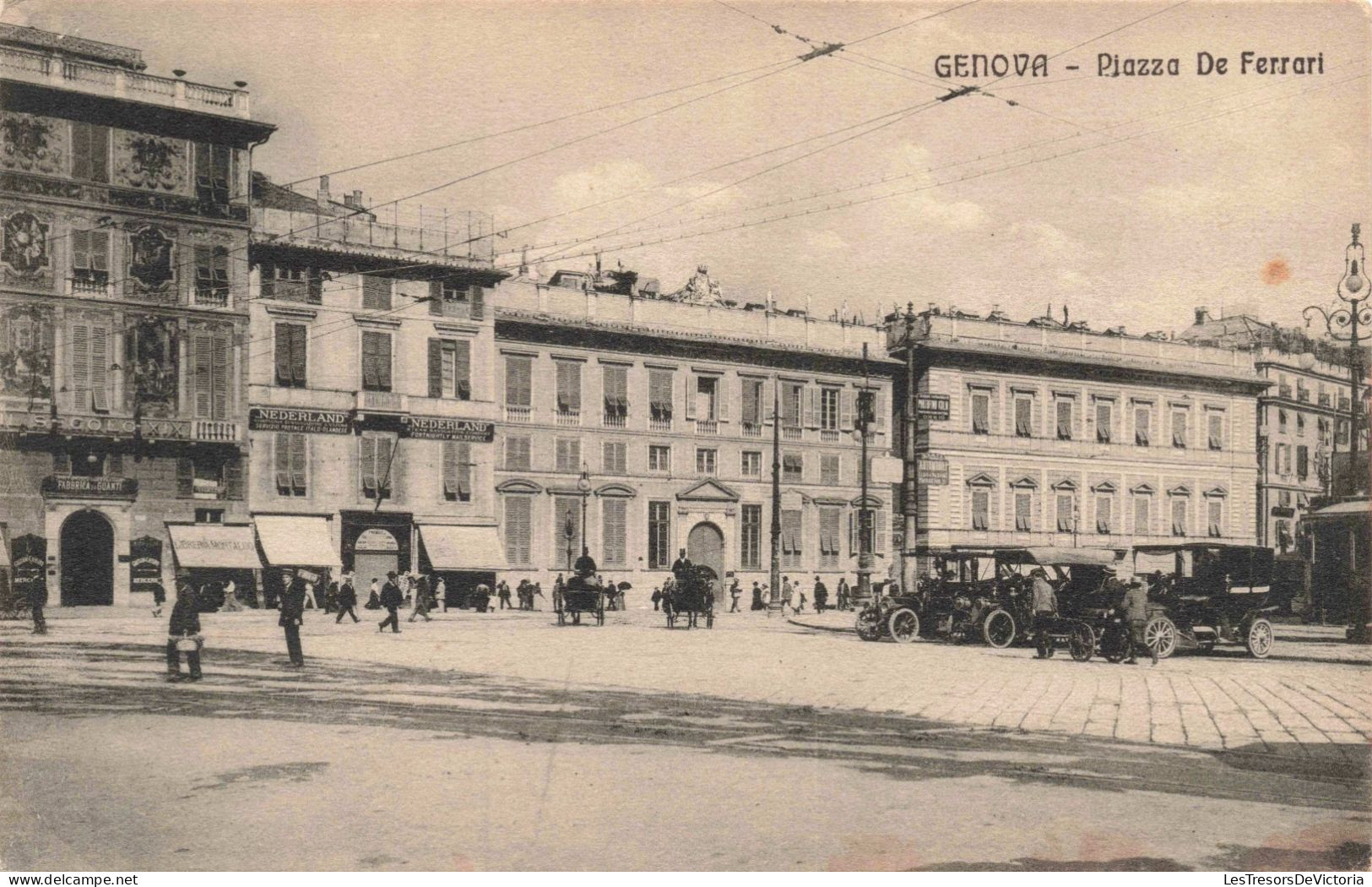ITALIE - Genova - Piazza De Ferrari - Animé - Carte Postale Ancienne - Genova (Genoa)