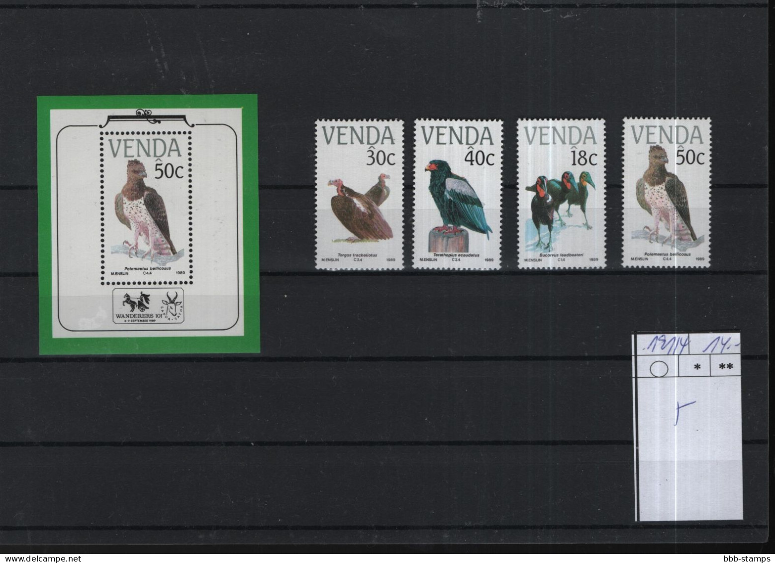 Venda Birds Theme Michel Cat.No. Mnh/** 191/194 + Sheet 5 - Venda