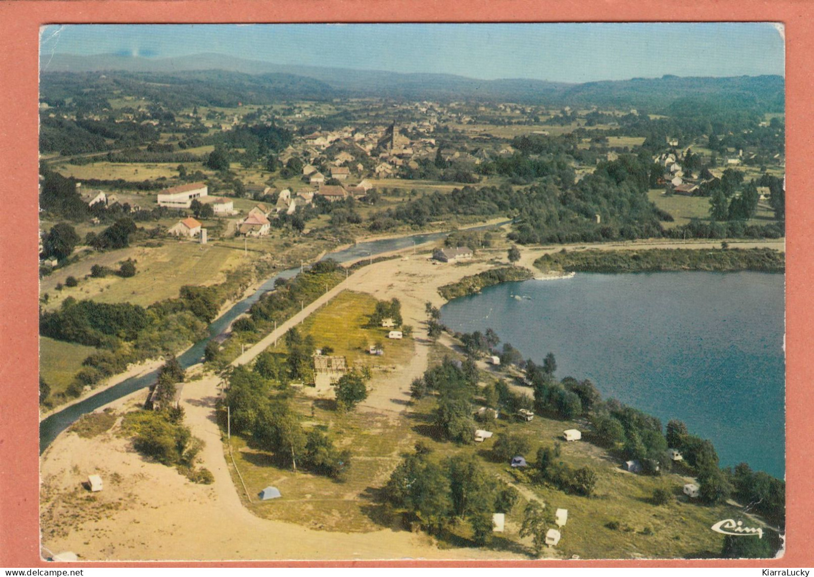 CHAMPAGNEY - HAUTE SAONE - VUE AERIENNE - BASE DE PLEIN AIR LES BALLASTIERES - TERRAIN DE CAMPING - ECRITE - Champagney