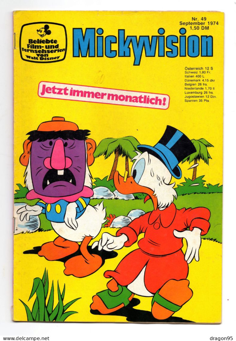 Micky Vision #49 - Ed. EHAPA - Walt Disney - Allemagne - 1974 (Donald, Picsou..) - Walt Disney