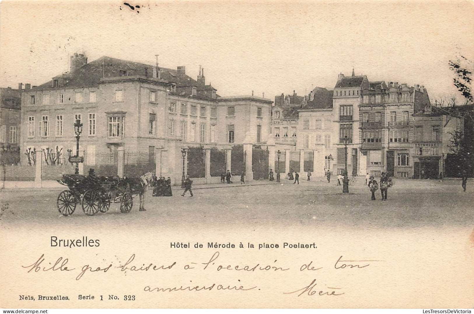 BELGIQUE - Bruxelles - Hôtel De Mérode à La Place Poelaert - Carte Postale Ancienne - Cafés, Hôtels, Restaurants