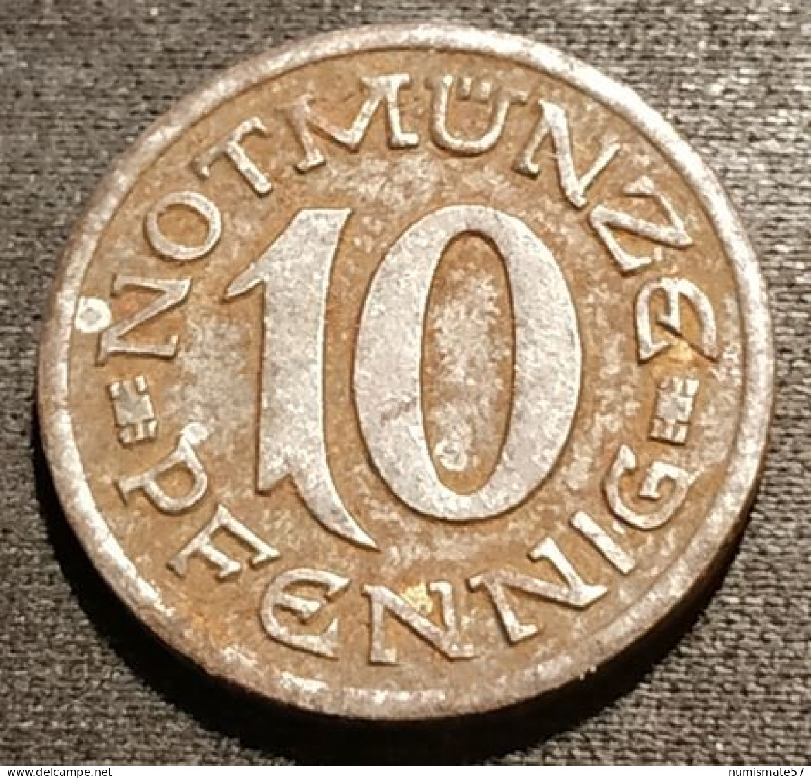 ALLEMAGNE - GERMANY - 10 Pfennig Aachen 1920 - Funck# 1.1 - 10 Rentenpfennig & 10 Reichspfennig