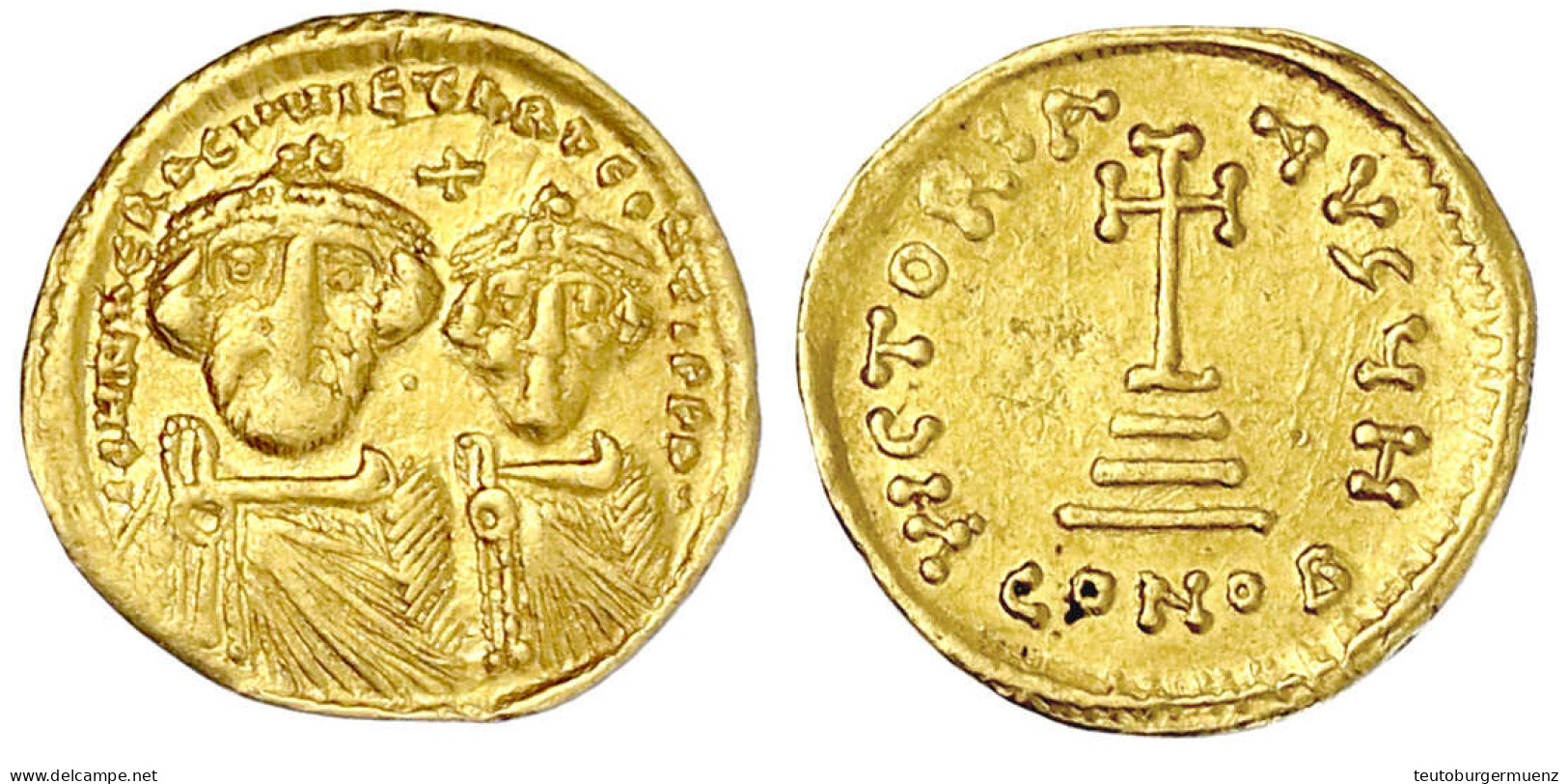 Solidus 626/629, Constantinopel, 8. Offizin 4,29 G. Sehr Schön/vorzüglich. Sear 743. - Byzantine