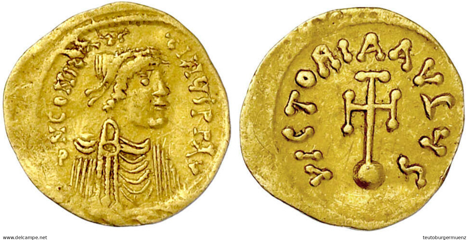 Semissis 641/668. Brb. R./Kreuz Auf Globus. 2,03 G. Sehr Schön. Sear 983. - Byzantine